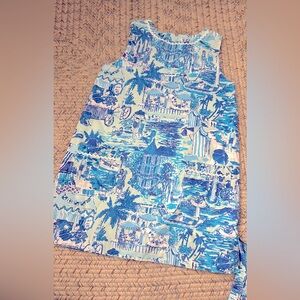Lilly Pulitzer toddler dress. Faded due to wash ware.
